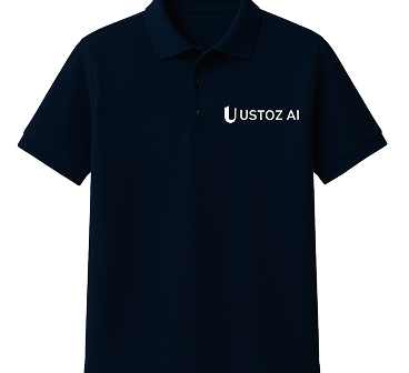 Ustoz AI brendi tushirilgan futbolka - 1