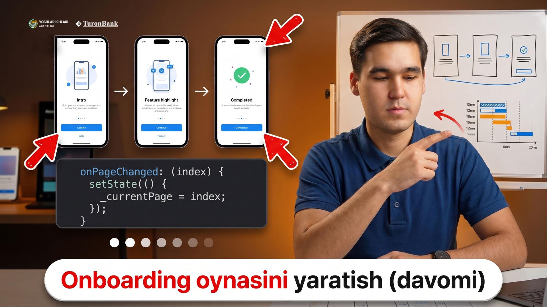 Onboarding oynasini yaratish (davomi)
