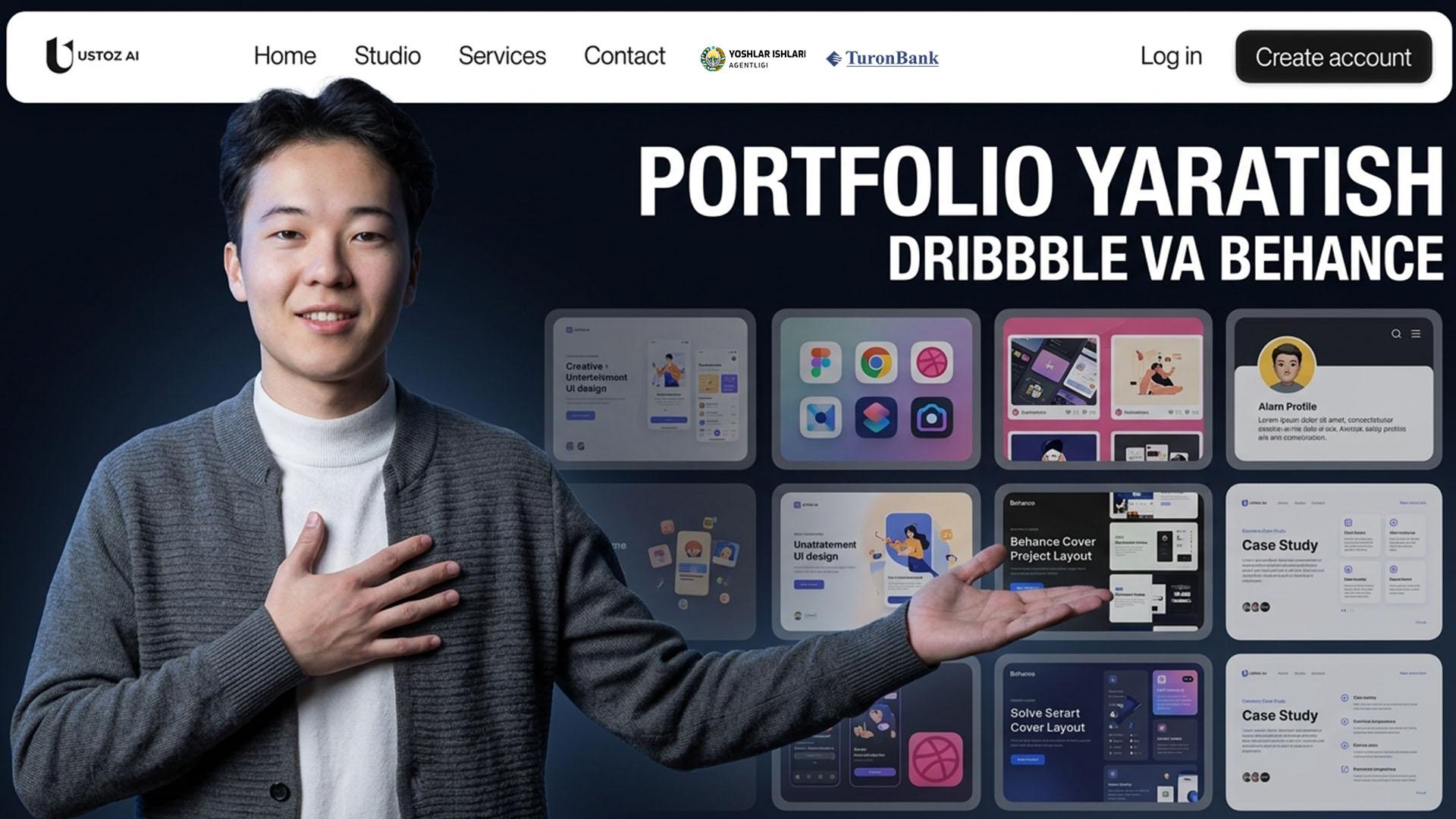Portfolio yaratish: Dribbble, Behance