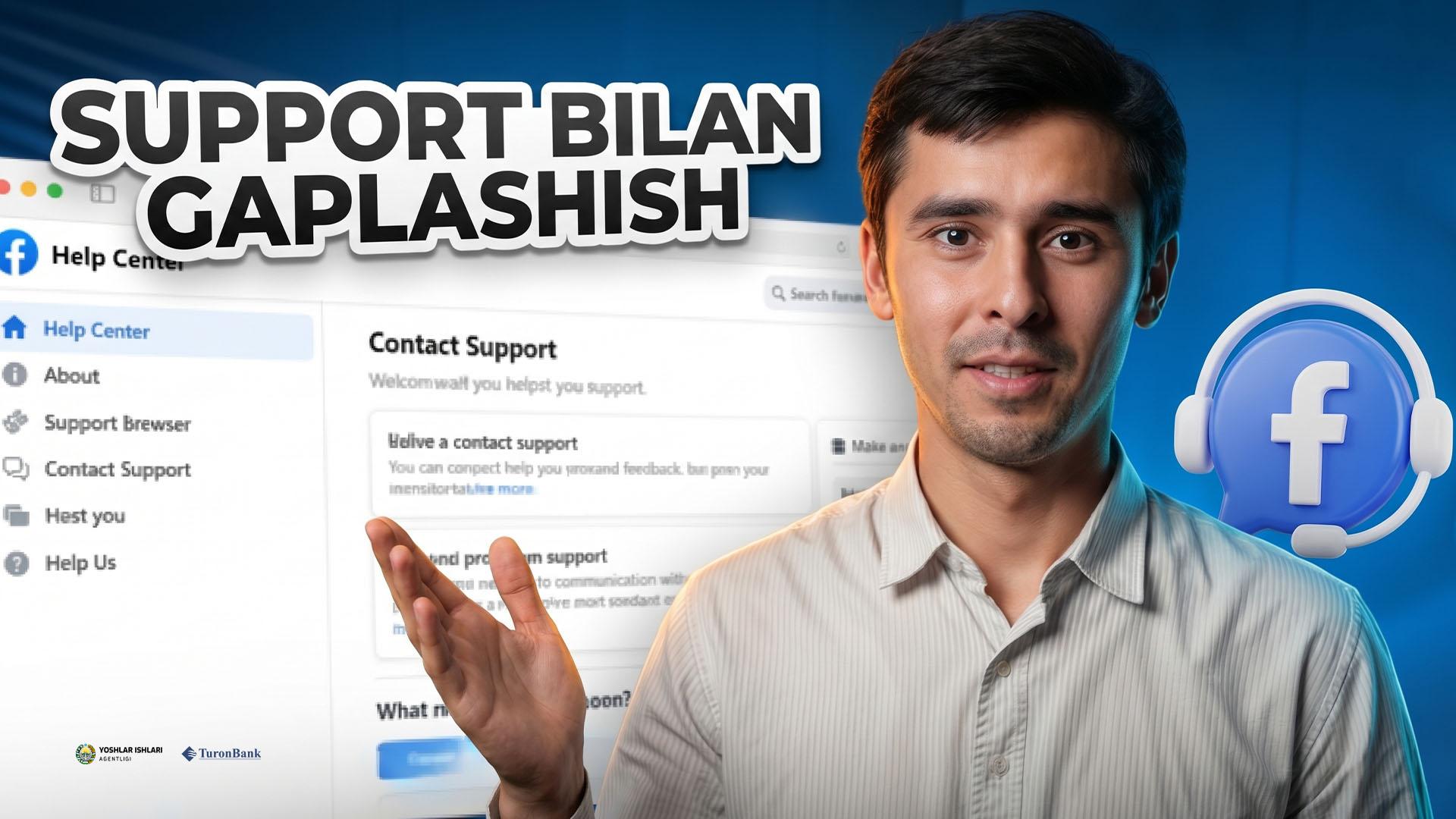 Blokirovkadan chiqish uchun Facebook support bilan gaplashish