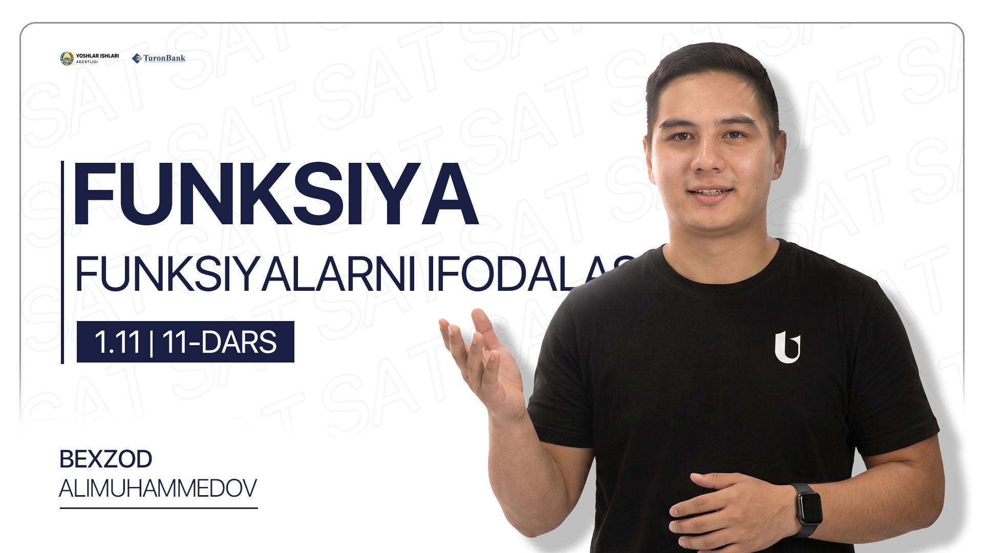 11-dars | Funksiya,Funksiyalarni ifodalash