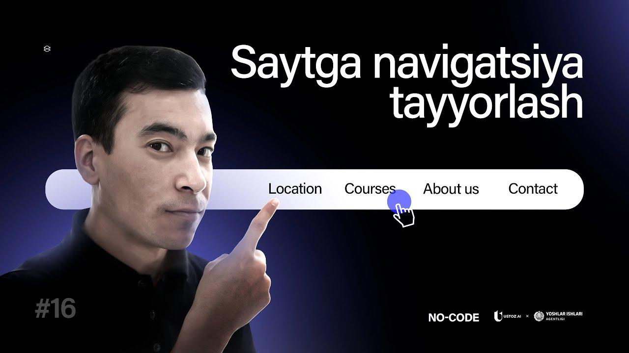 Sayt navigatsiyasini tayyorlash