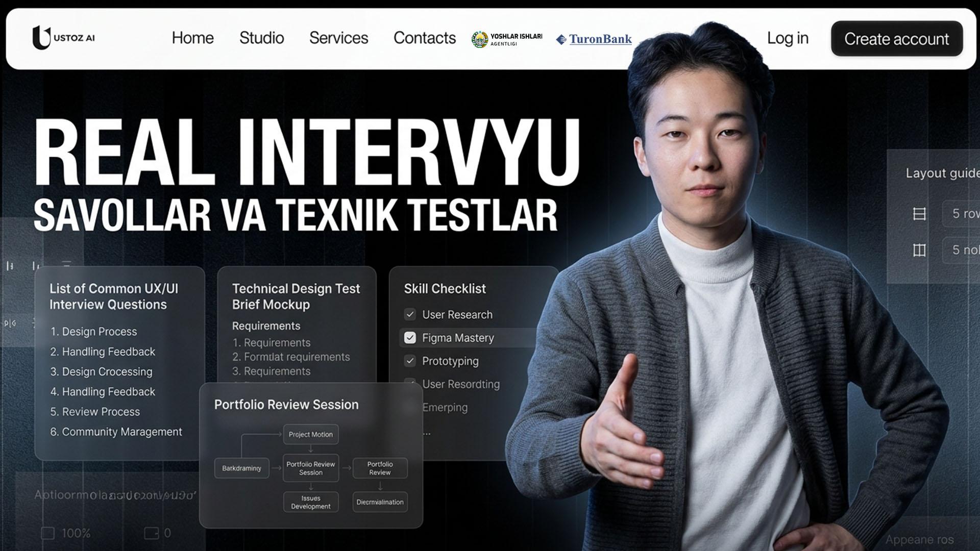 Real intervyu savollari va texnik testlar