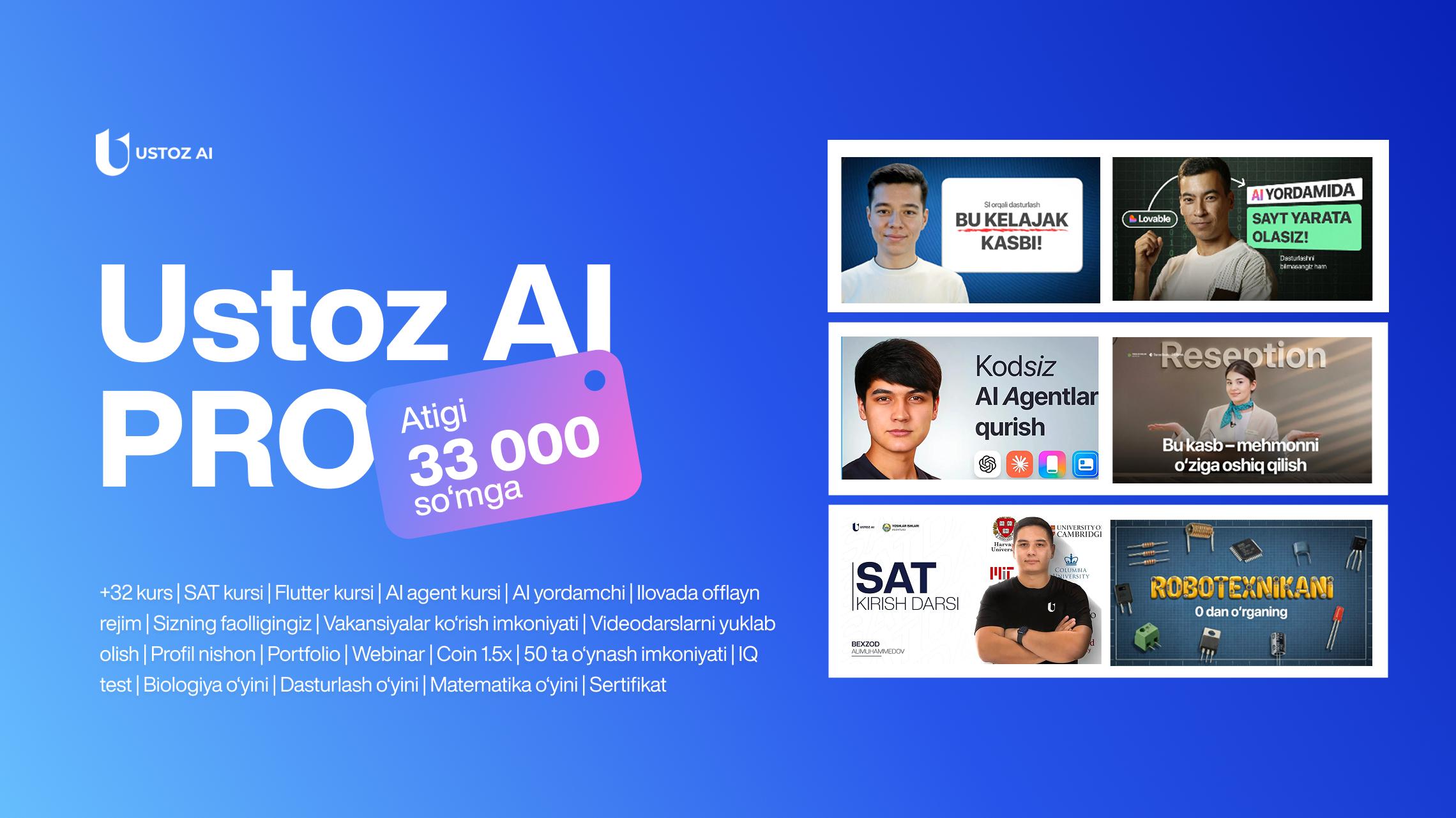 ustoz ai banner ustoz ai pro