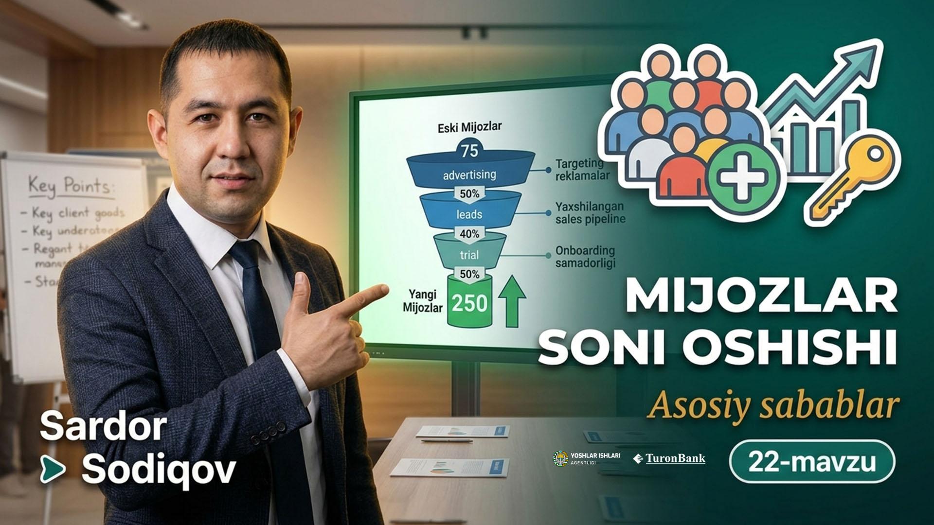 O'quv markazlarida mijozlar sonini oshiruvchi asosiy sabablar | Sardor Sodiqov          