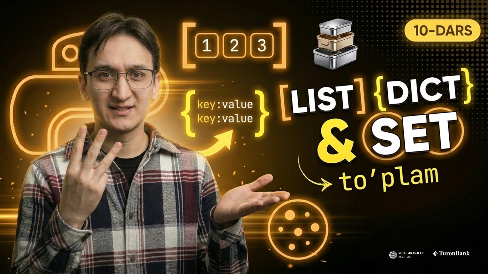 list, dictionary, set