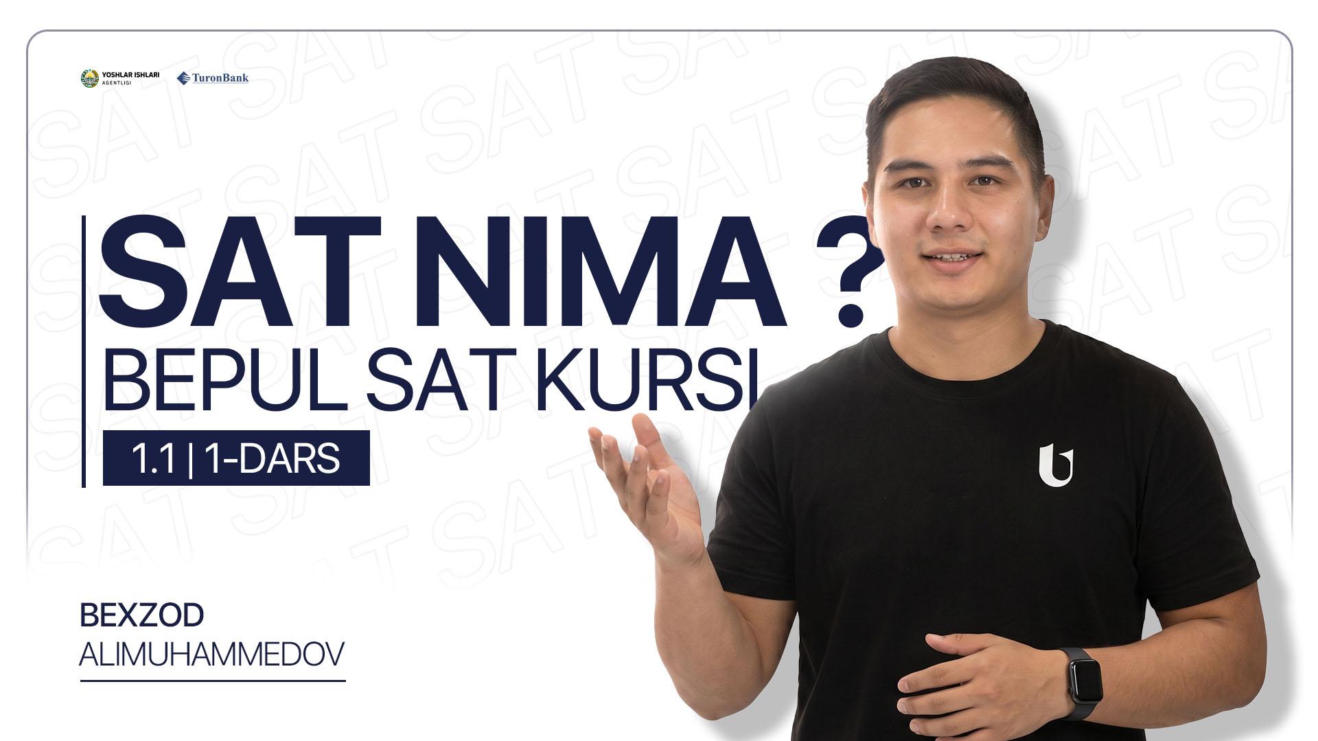 1-dars | SAT nima? bepul SAT kursi