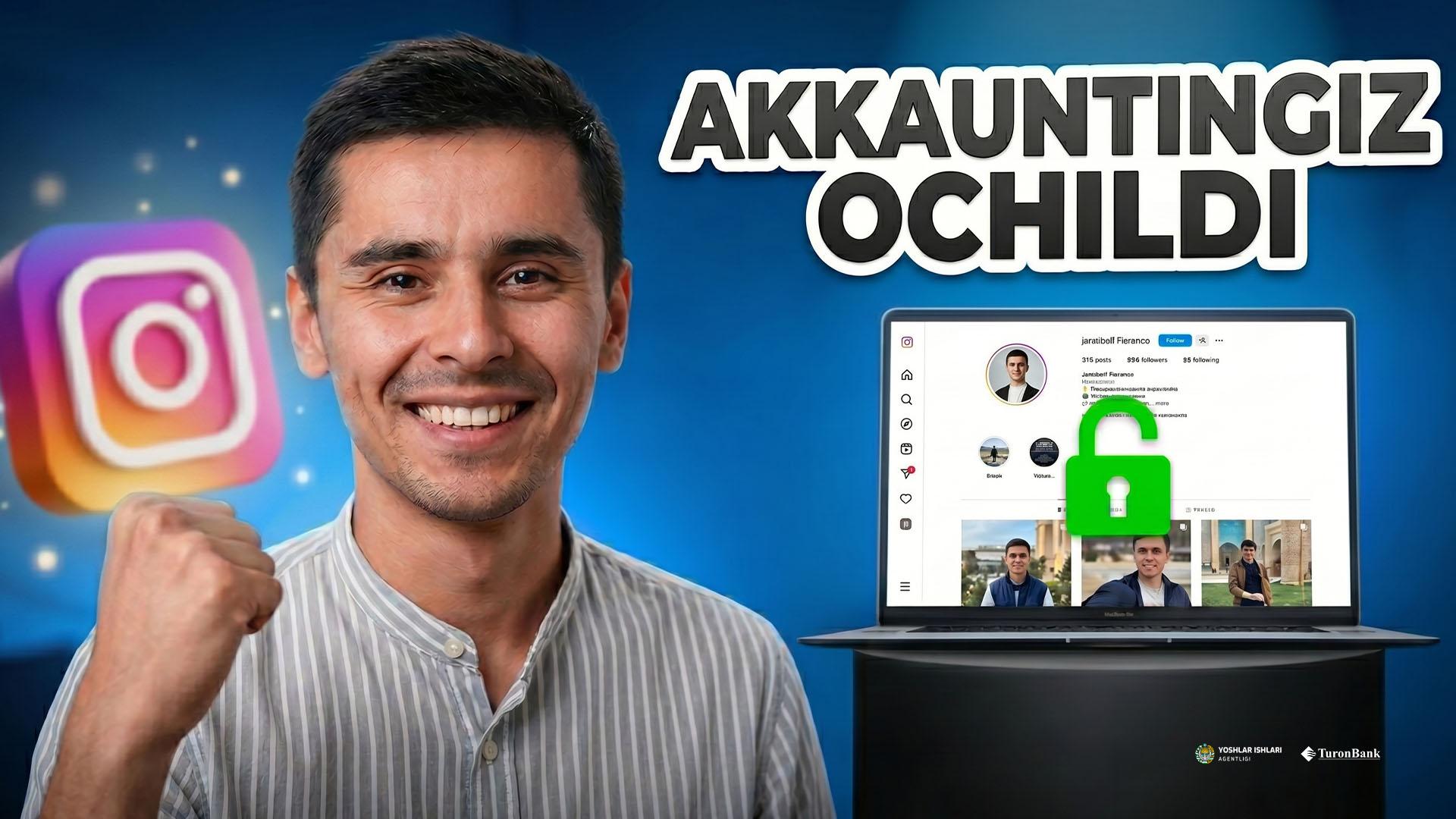 instagram akauntni blokirovkadan olib chiqish