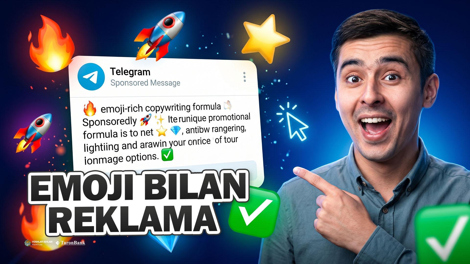 Emoji bilan reklama yoqish va bunday reklamar o’zi qanday qilinadi