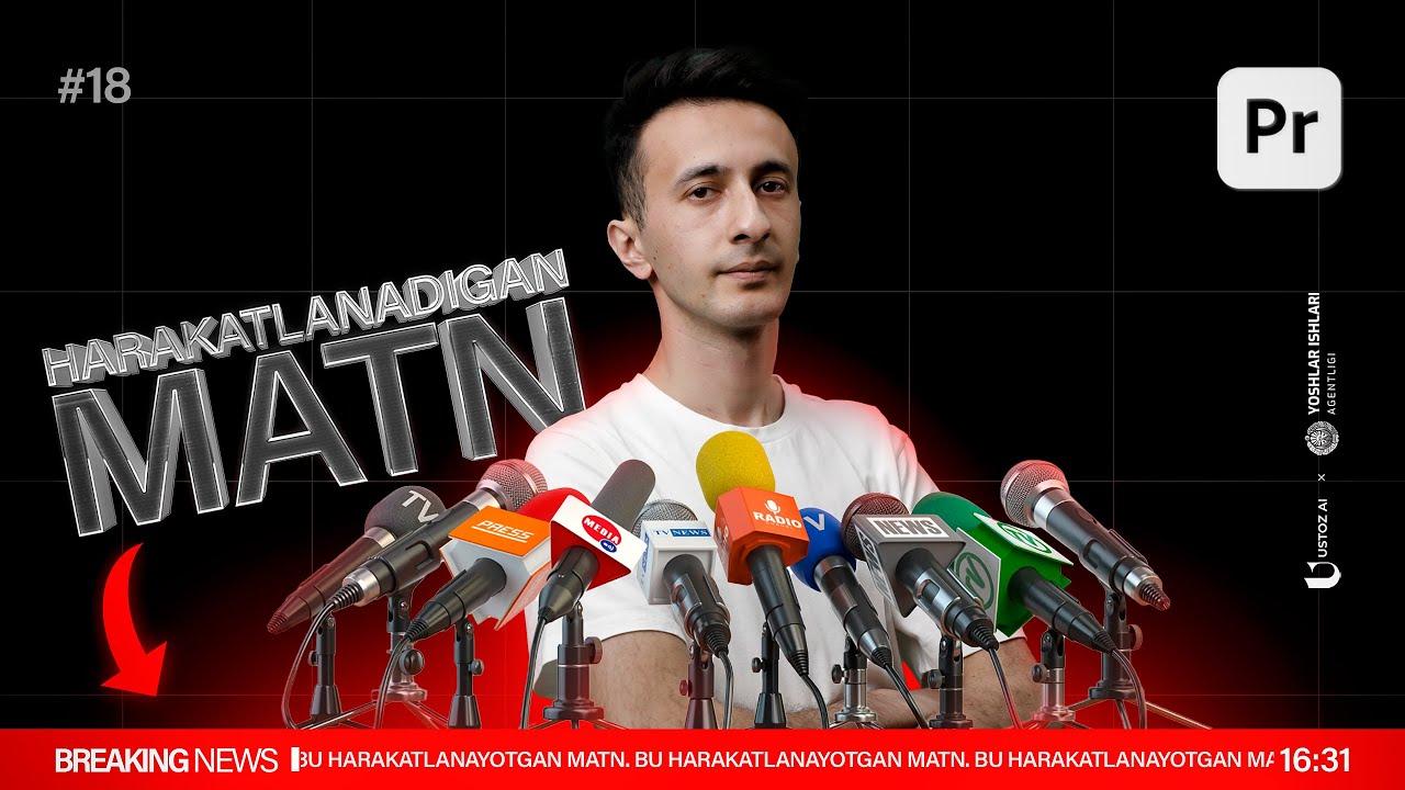 TV'dagi harakatlanadigan matn tayyorlash