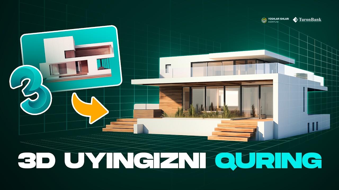 3D uy modelini yasash: “0”dan “PRO”gacha o‘rgataman
