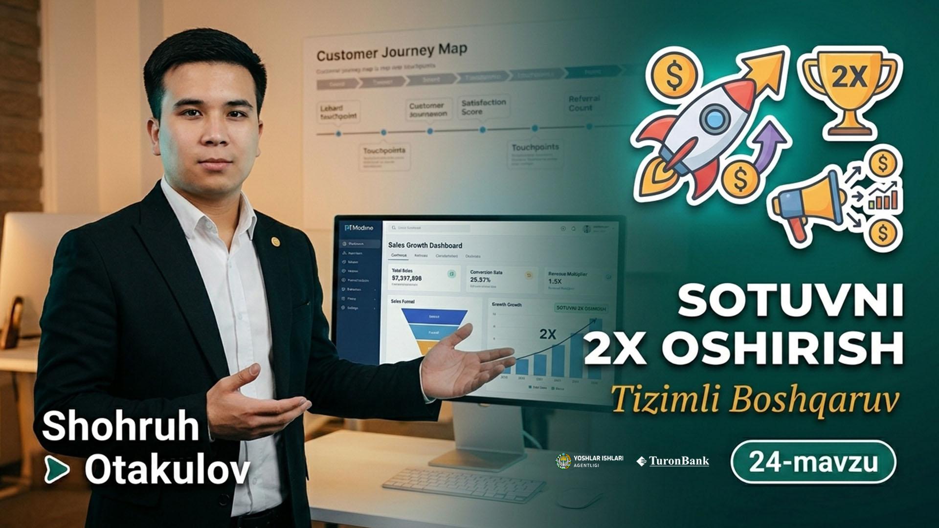 O'quv markazlarini tizimli boshqarish va sotuvni 2 barobarga oshirish | Shohruh Otakulov          