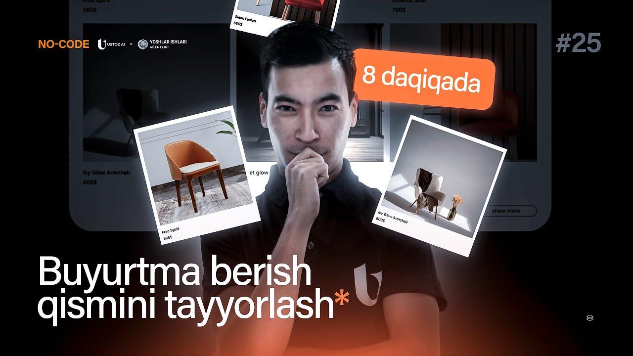 Onlayn do‘konning buyurtma berish qismi 