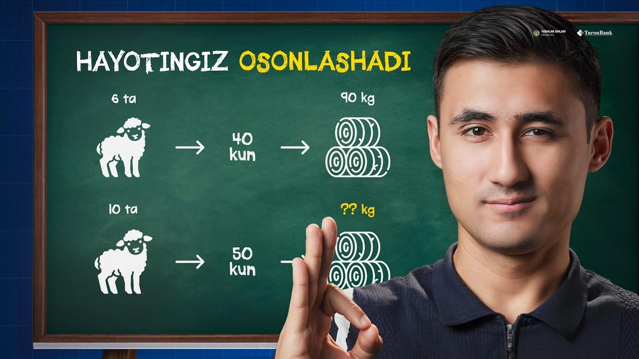 To‘g‘ri va teskari proporsional miqdor: masalalar tahlili