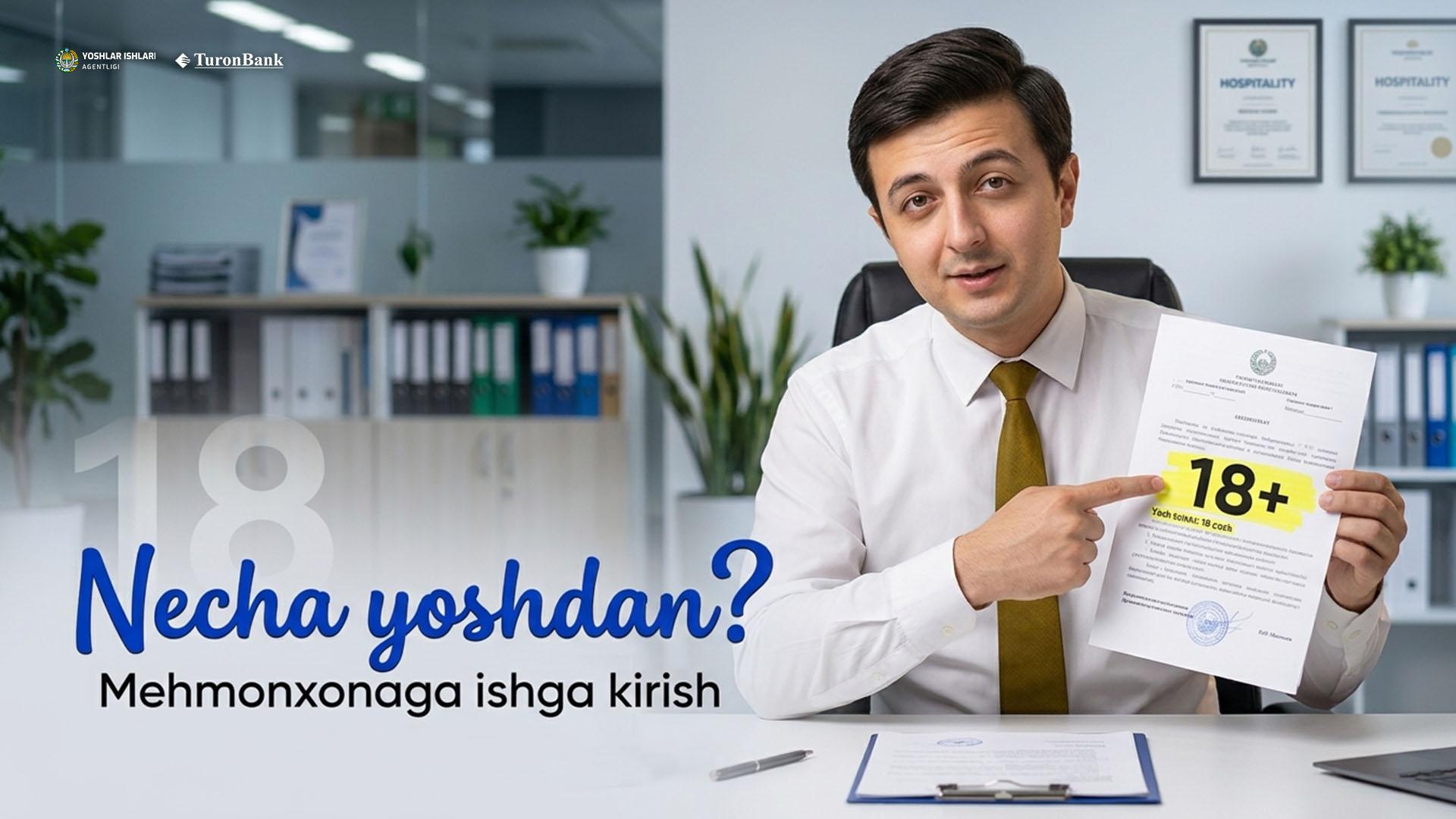 Mehmonxonaga necha yoshdan ishga kirsa bo'ladi