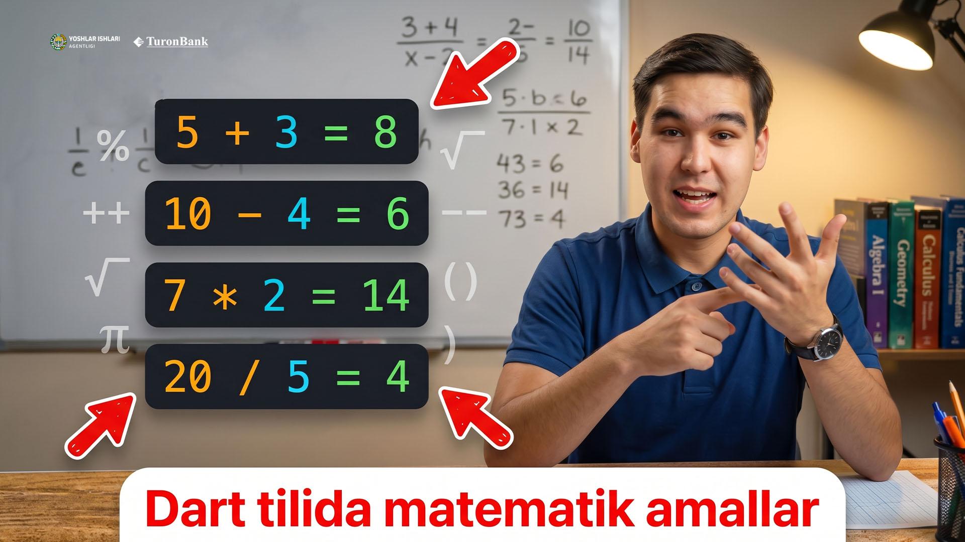 Dart tilida matematik amallar
