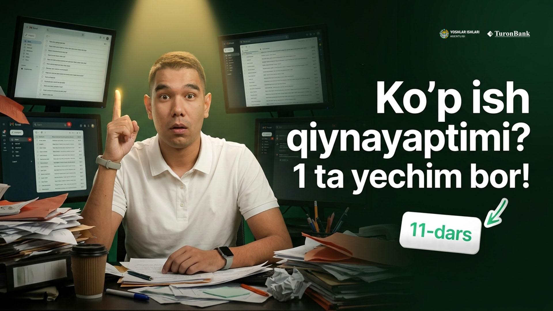 Koʻp ish qiynayotgan boʻlsa, faqat 1 yechim bor. Bu...