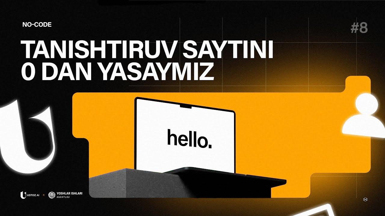 Tanishtiruv saytini noldan yasaymiz