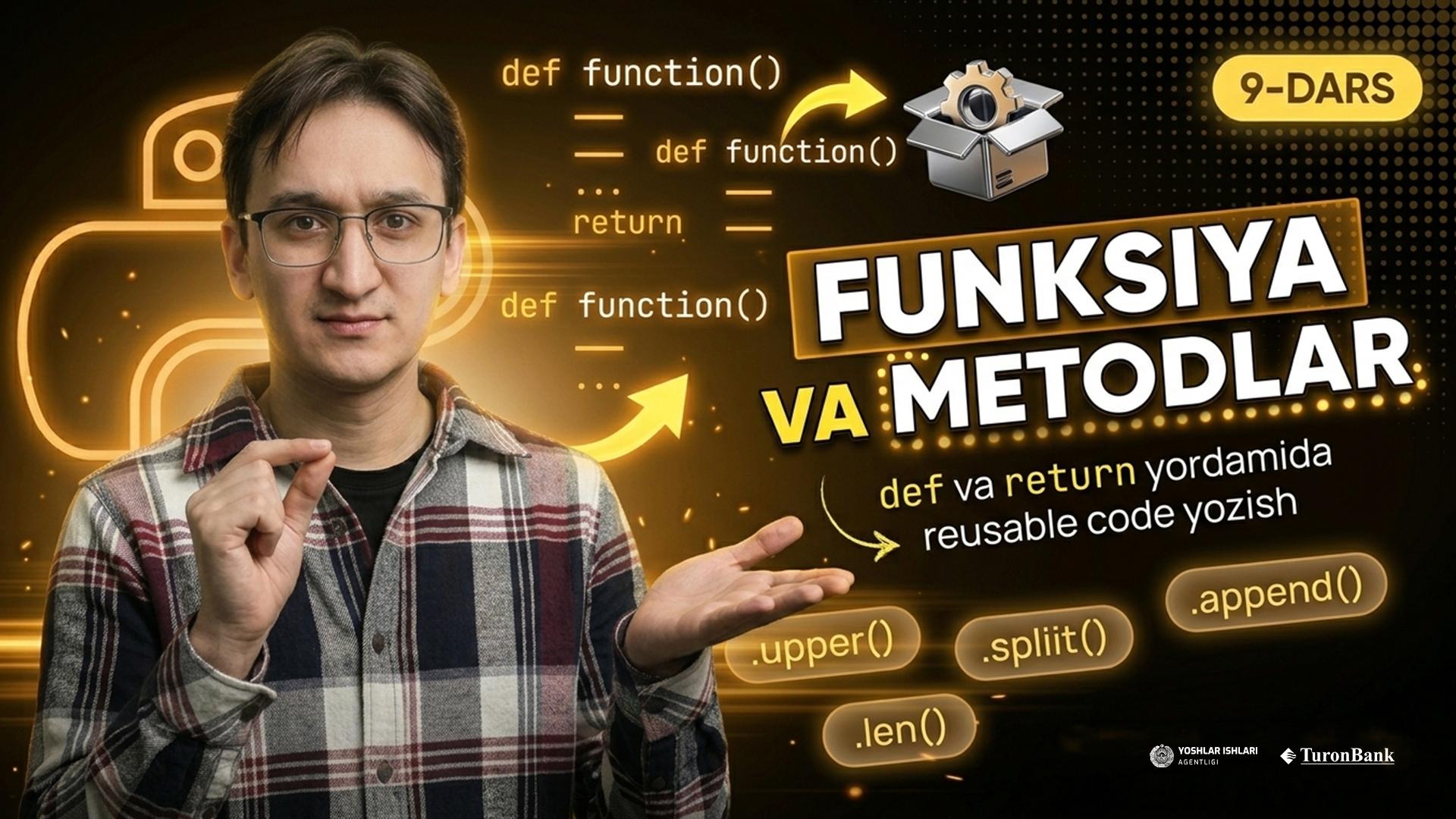 Funksiya va metodlar