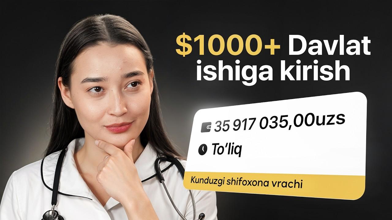Qimmat oylikli davlat ishiga kirmoqchi boʻlsangiz, bu videoni koʻring (argos.uz)