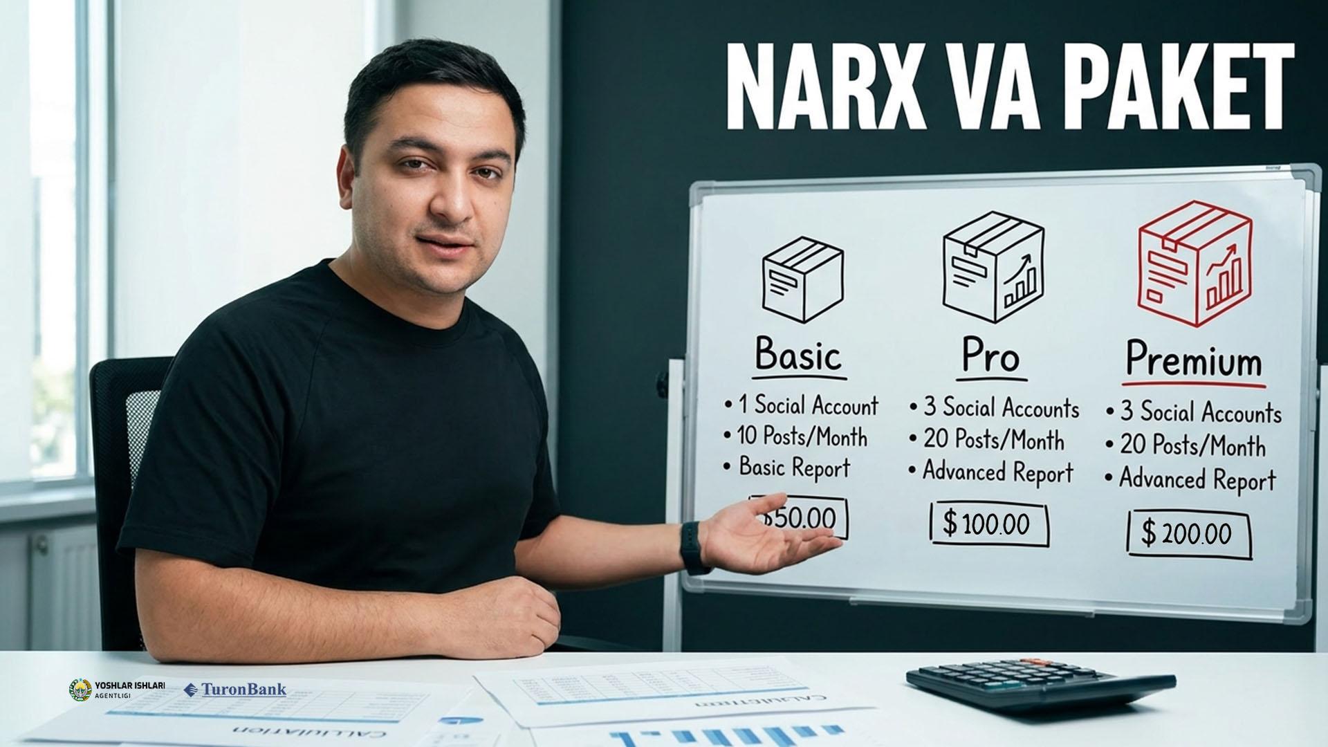 Narx belgilash va xizmat paketlash