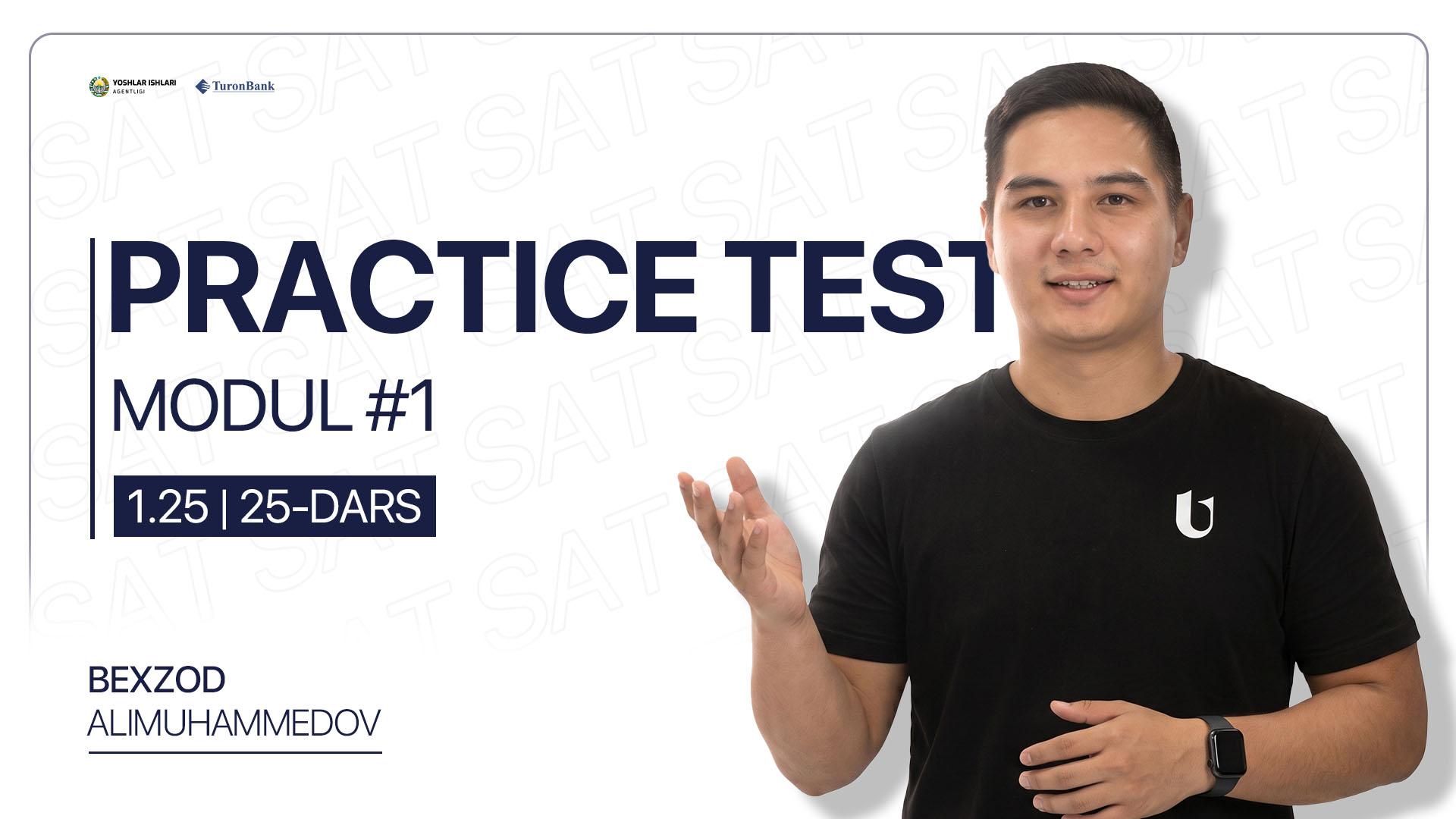 25-dars | Practice test modul #1