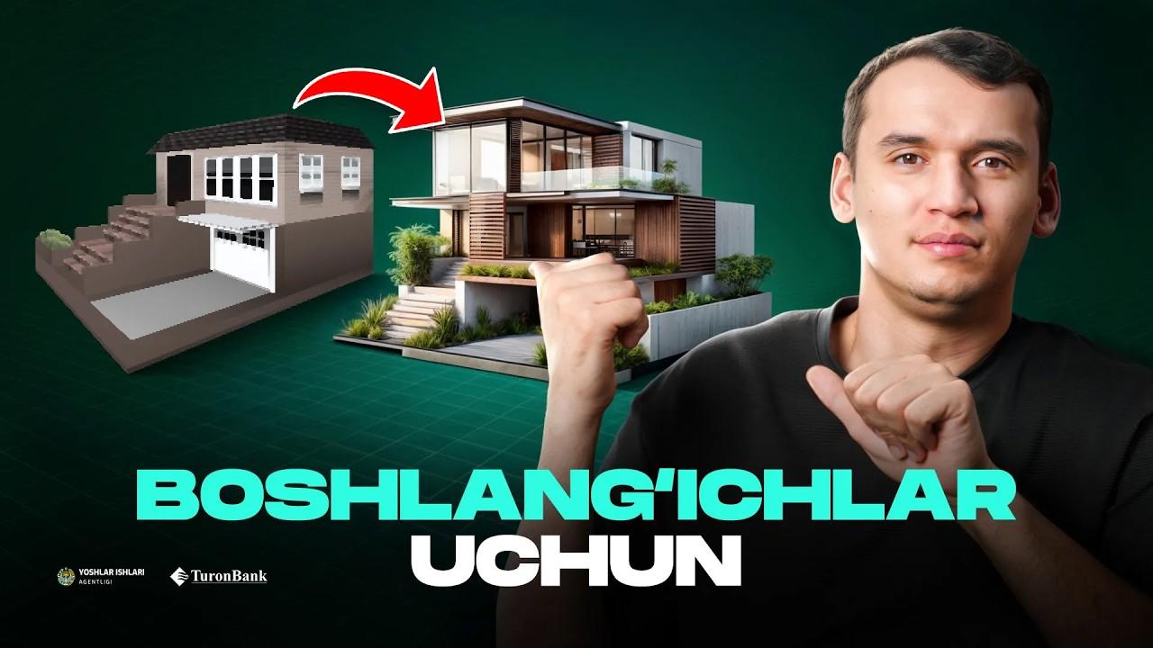 3D uyga tepa qavat balkon yasash aslida oson