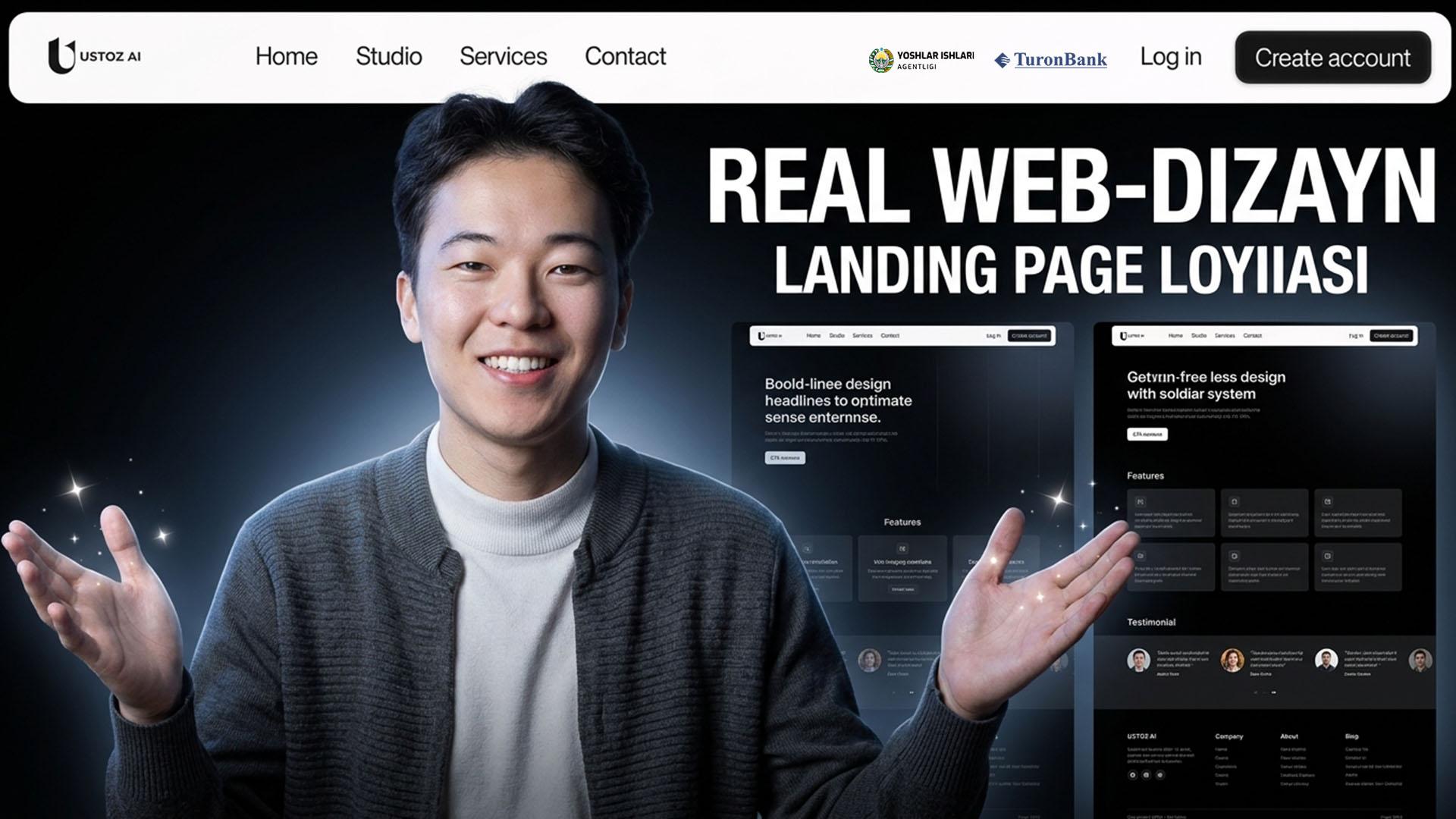 Real web-dizayn loyihasi — Landing page