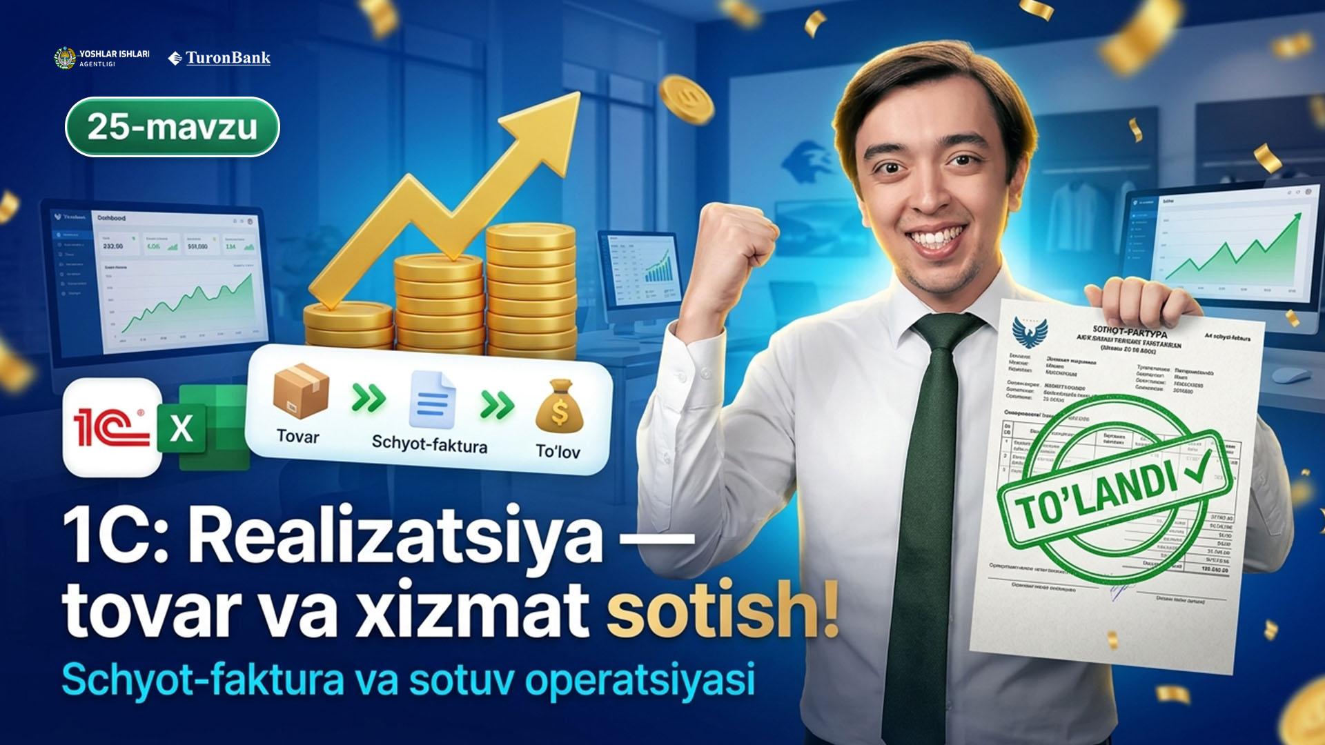 1C- Realizatsiya, tovar va xizmatlarni sotish operatsiyasi