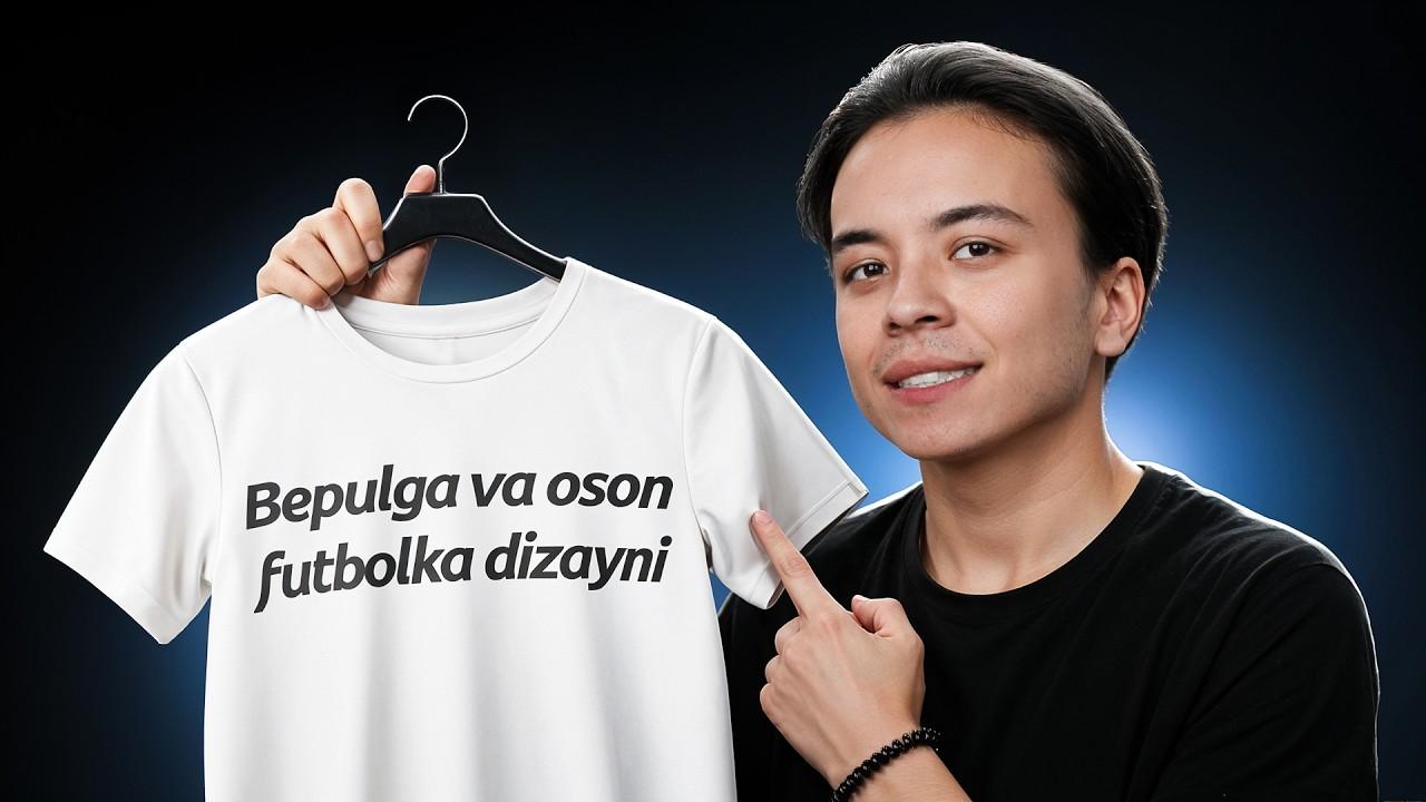 5 daqiqada futbolkaga dizayn qilishni o‘rganasiz