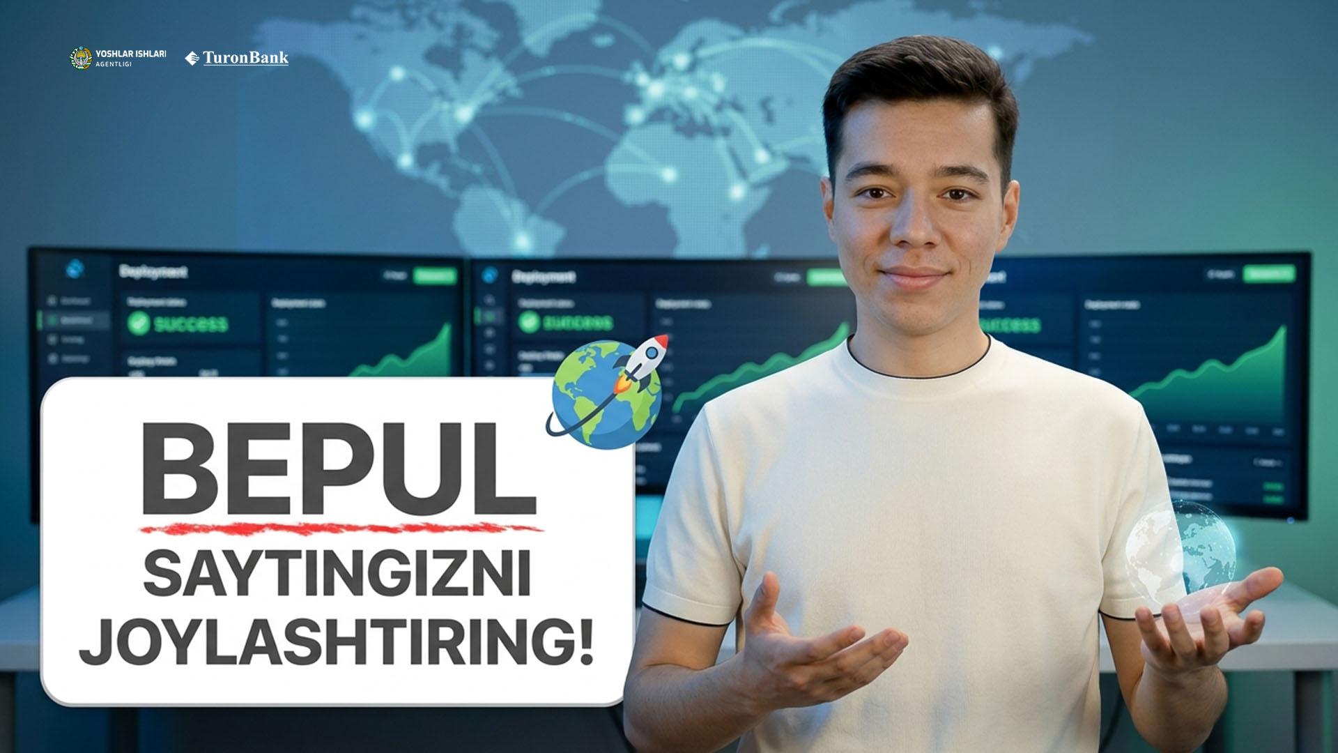 0 so‘m sarflab saytingizni internetga joylash (GitHub + Vercel)