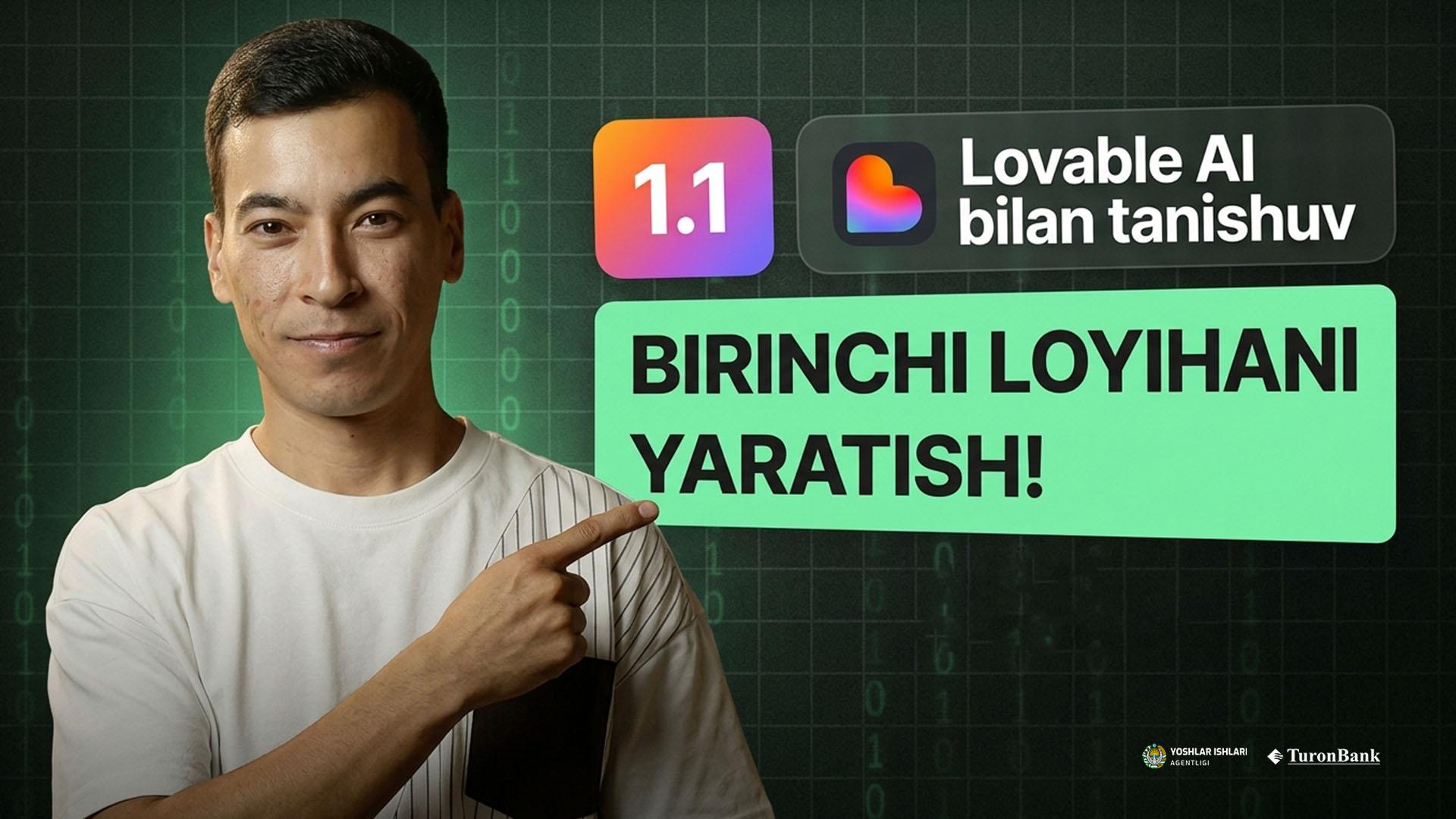 Lovable AI bilan tanishuv va birinchi loyihani yaratish