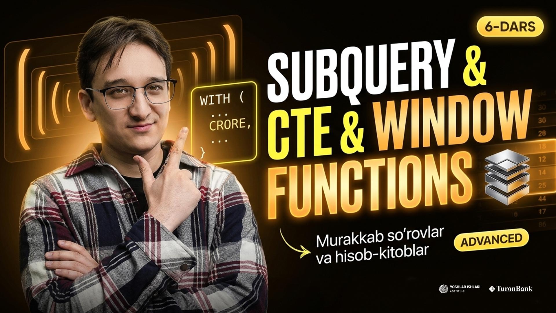 Subquery. CTE. Window Functions