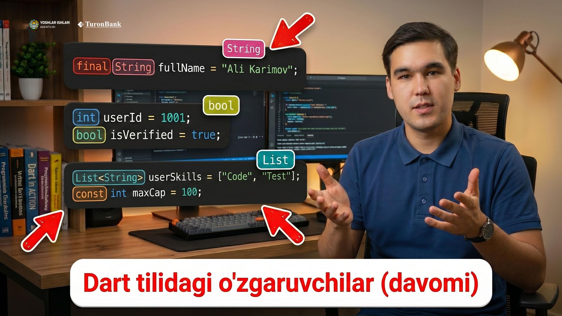 Dart tilidagi o’zgaruvchilar (davomi)
