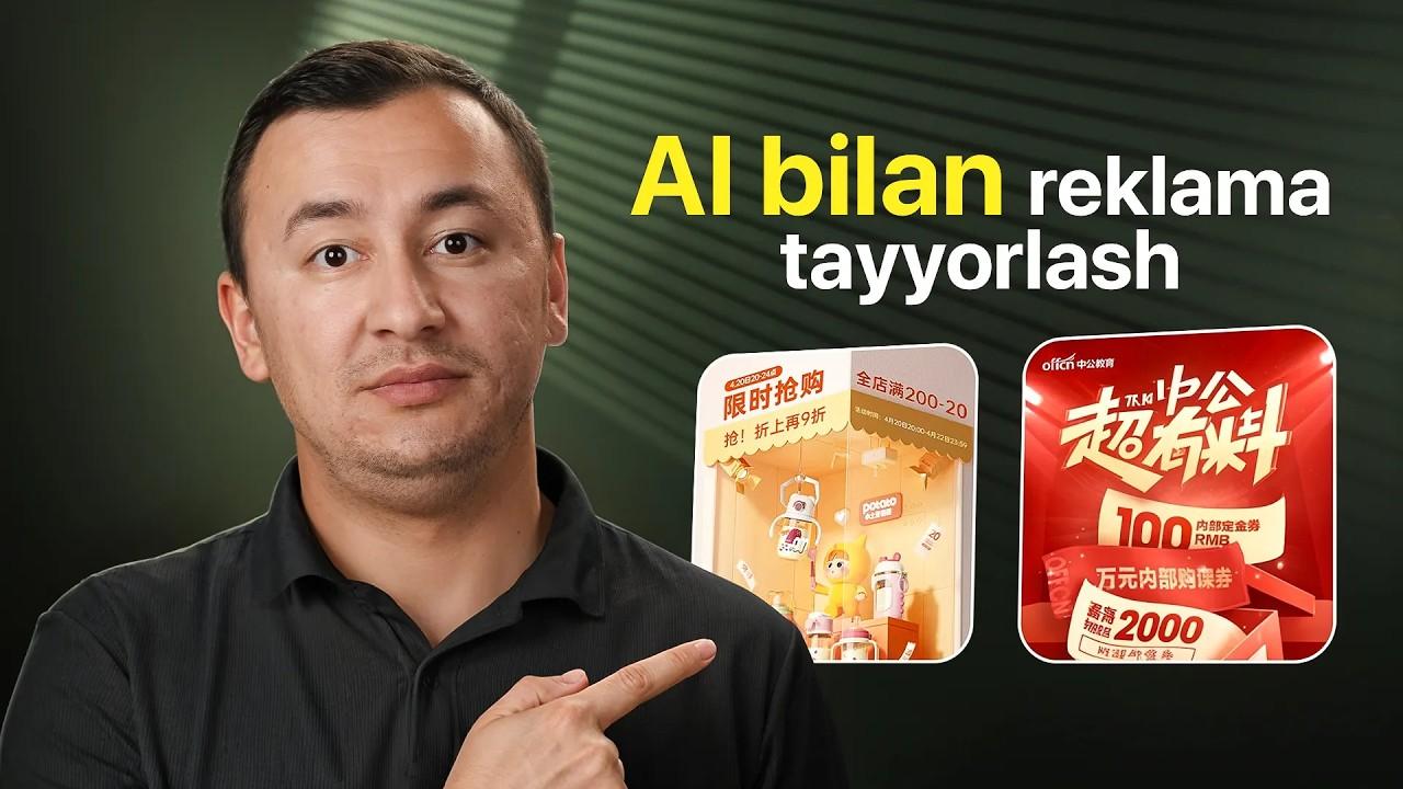 Sun’iy intellekt bilan tekinga reklama tayyorlashni o‘rganasiz
