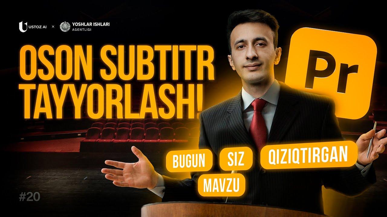 Videolarga subtitr qo‘yishning oson usuli