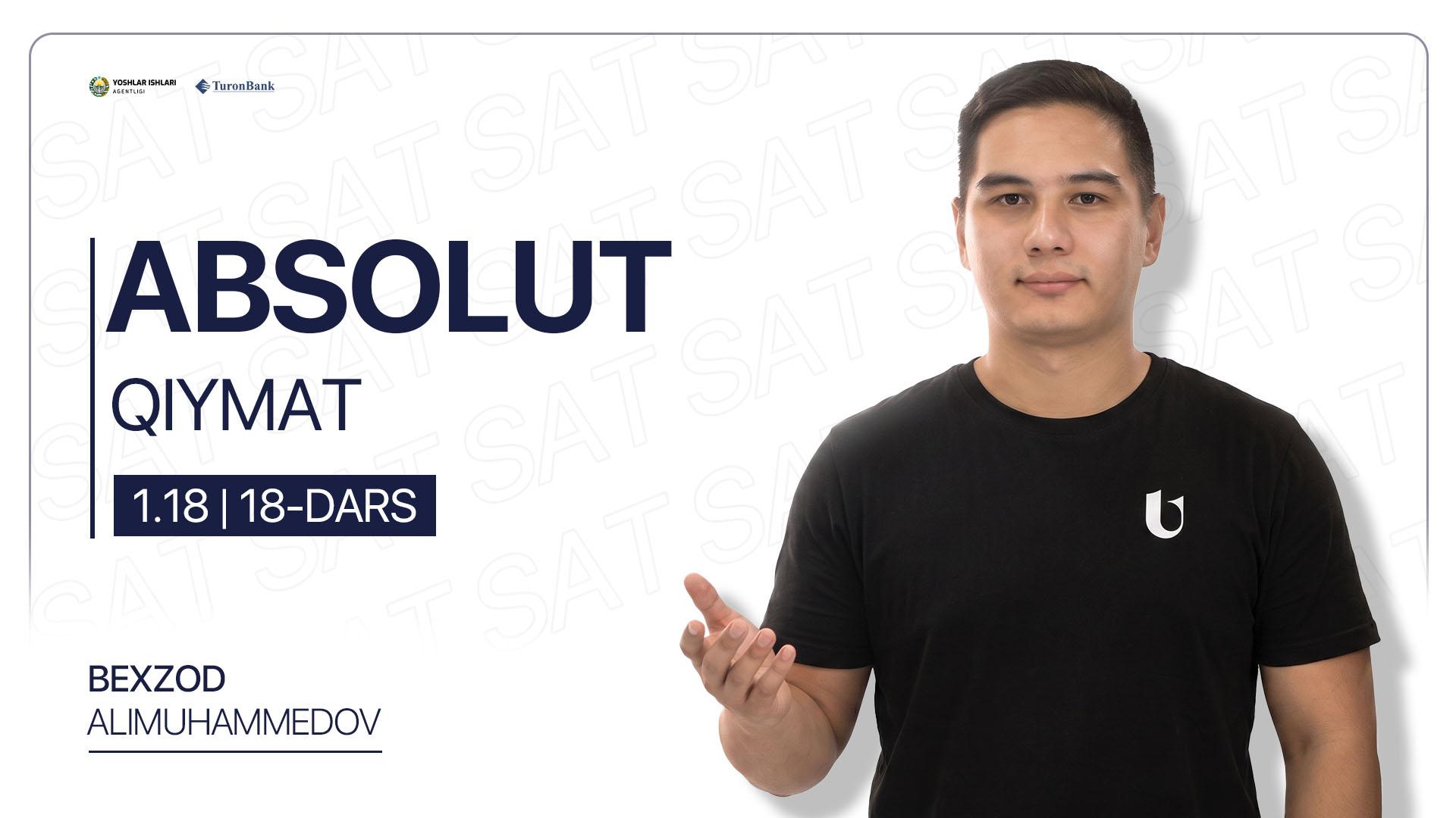 18-dars | Absolut qiymat