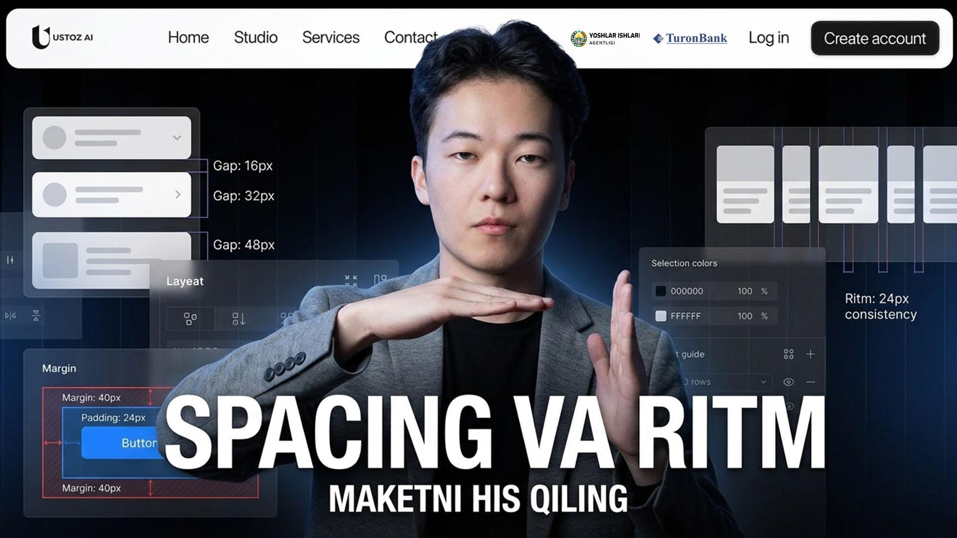 Spacing, margin, padding va vizual ritm