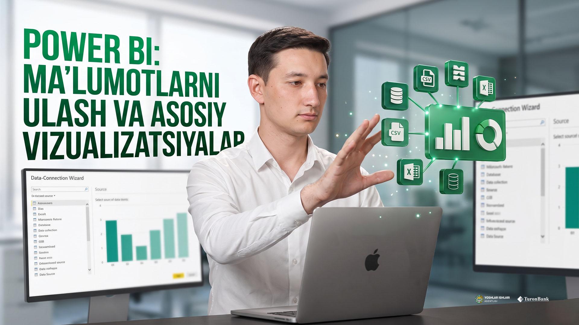 Power BI: Ma'lumotlarni Ulash va Asosiy Vizualizatsiyalar