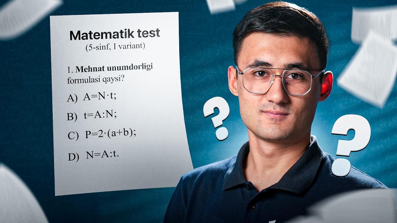 Testlar tahlili: ish va pul masalalari