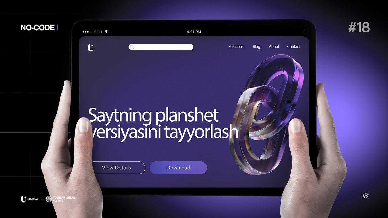 Saytni planshet uchun "responsive" qilish