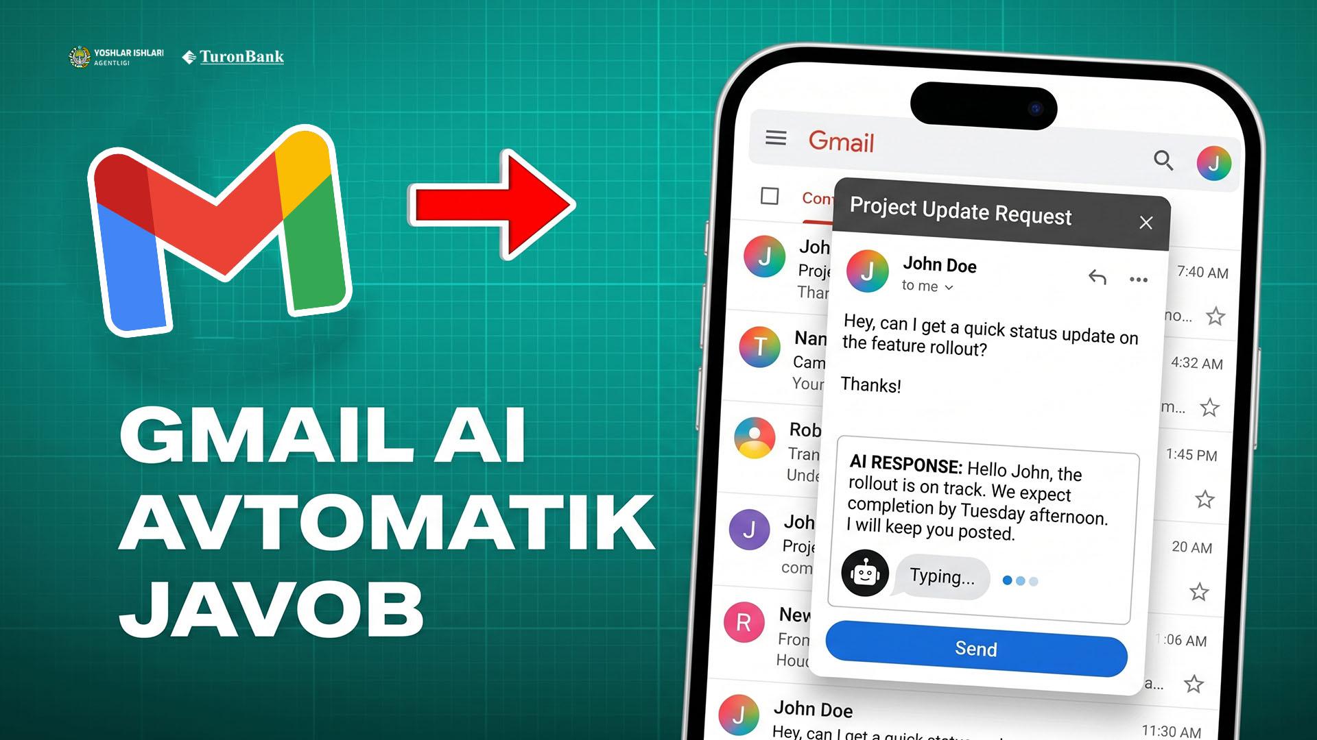 O’rningizdan javob beradigan AI qurish (Gmail)