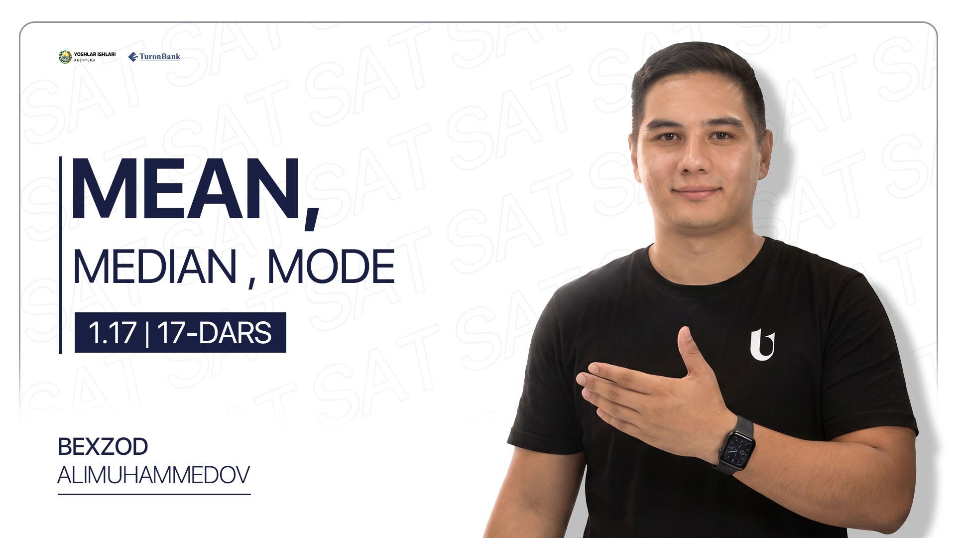 17-dars | Mean,Median,Mode