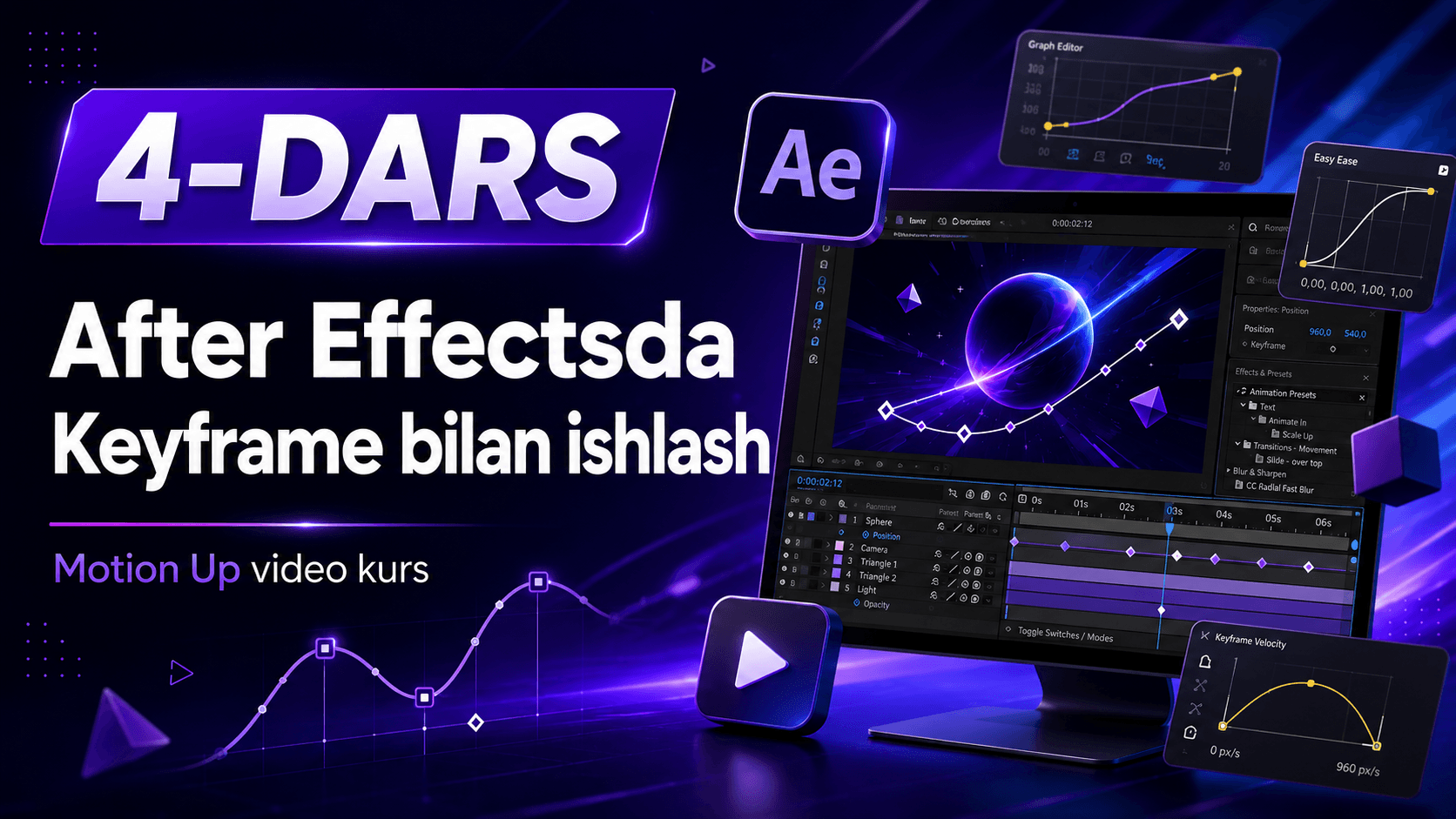 After Effectsda Keyframe bilan ishlash