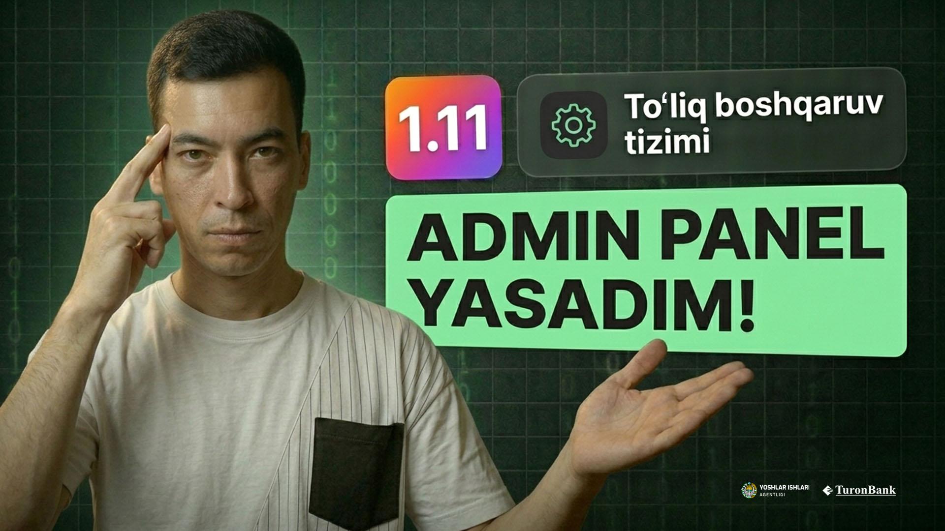 O'quv markazi uchun Admin panel yaratish