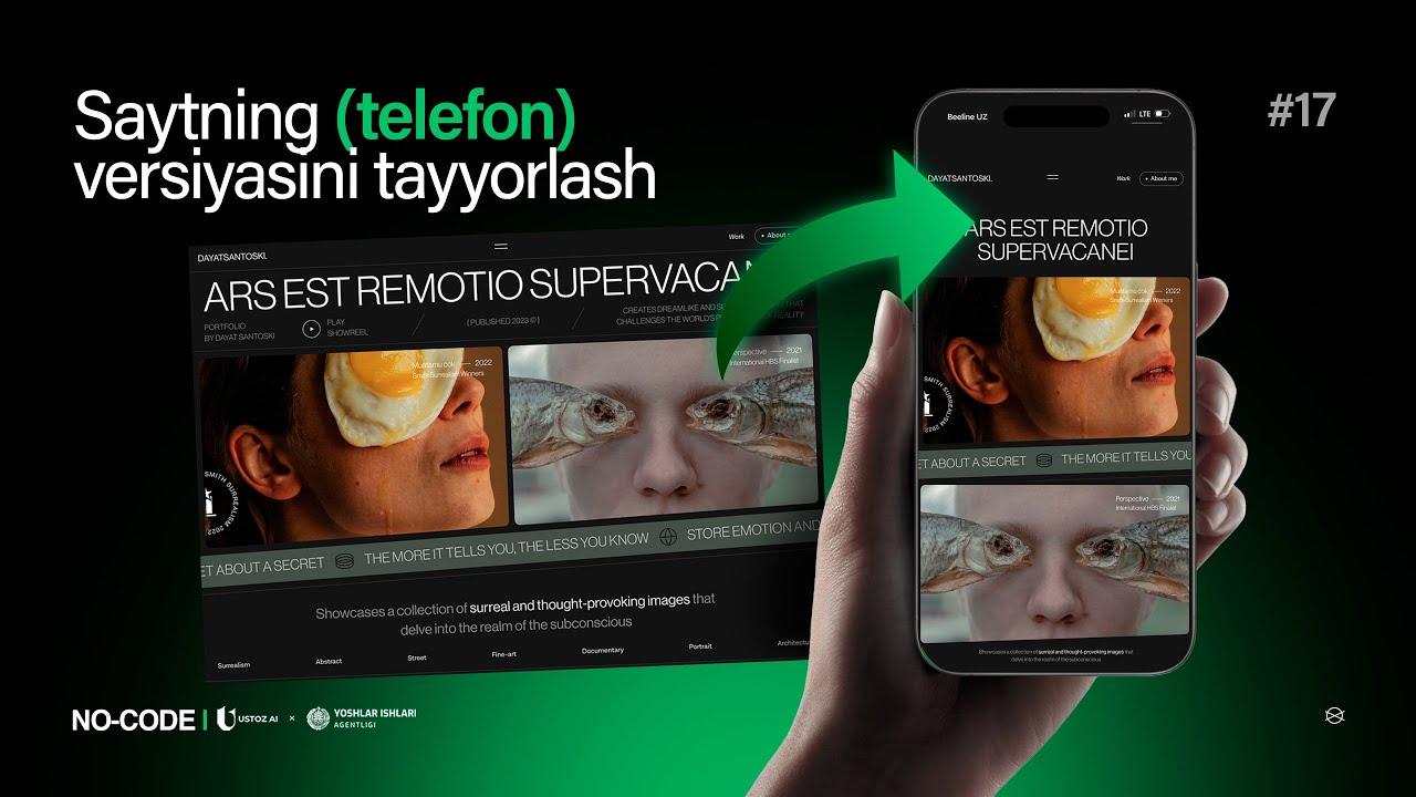 Saytni telefonlar uchun "responsive" qilish 