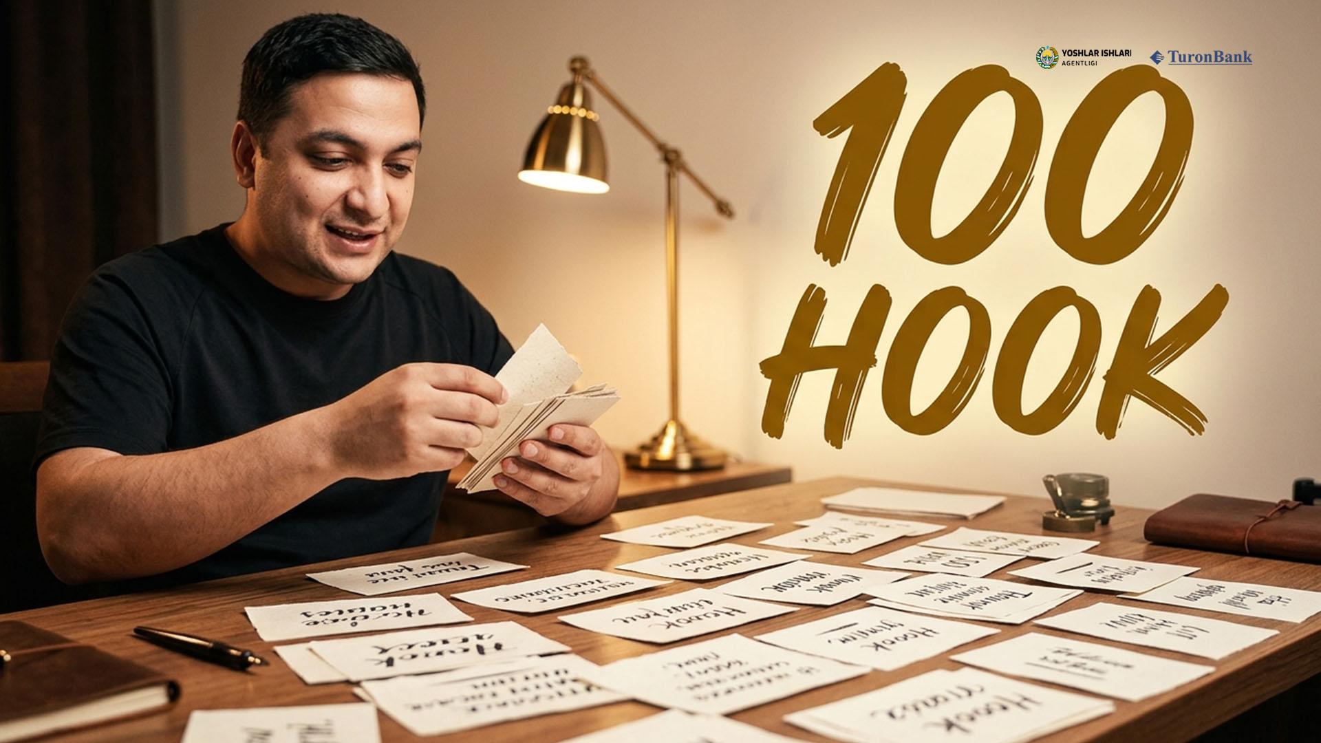 100 ta hook shabloni bilan mashq