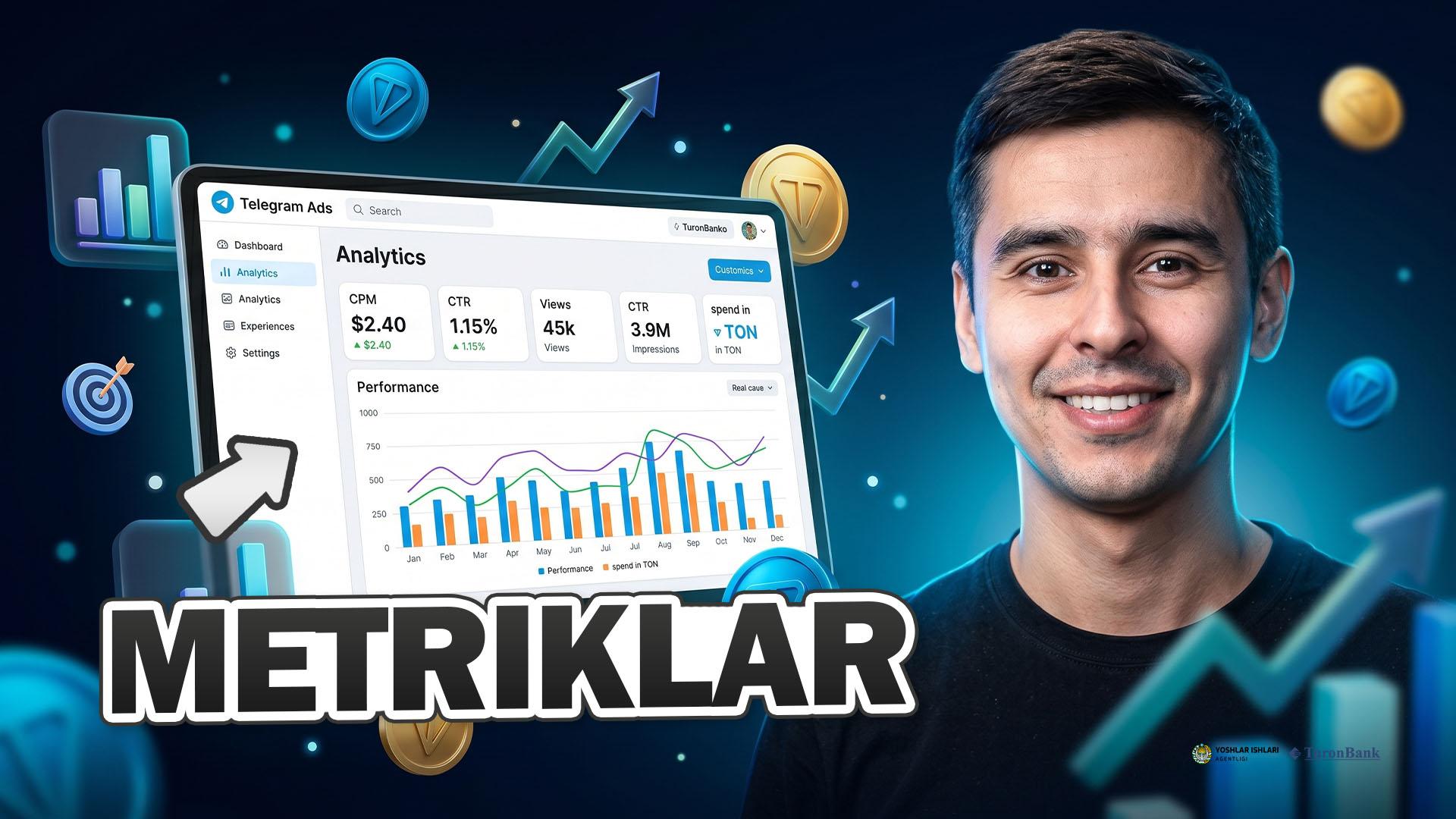 Telegram  ads metrikalar haqida