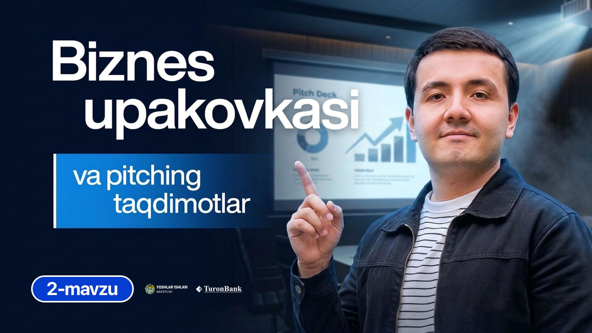  Biznes upakovkasi va pitching taqdimotlar