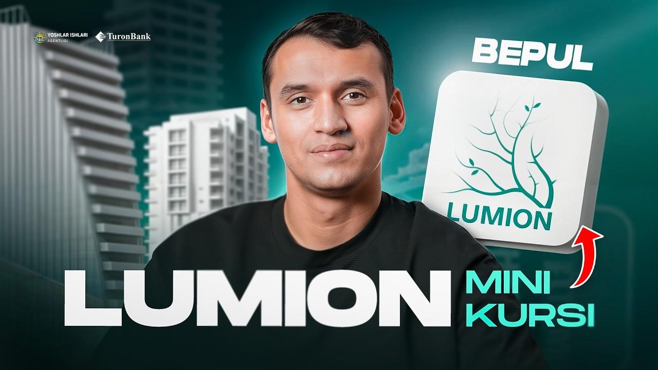 3D modelni animatsiya qiluvchi Lumion dasturini 1 videoda o‘rganasiz